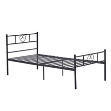 EGGREE Letto Singolo Letti Metallo Piazza Strutture Letto Cornice a Forma di Cuore per Bambini o Adulti 90X190cm