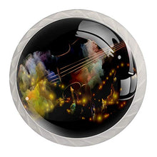 Maniglie per cassetti Manopole per cassetti Manopole rotonde Confezione da 4 per armadietto, cassetti, cassettiere, cassettiere ecc - Violino di strumenti musicali