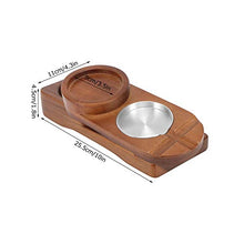 Vassoio per tazza da whisky durevole Supporto per sigari in legno Accessorio per whisky Vassoio in vetro per whisky Posacenere(Oval (with ashtray))