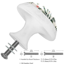 Maniglie per cassetti Manopole per cassetti Manopole rotonde Confezione da 4 per armadietto, cassetti, cassettiere, cassettiere ecc. Palme E Uccelli Floreali