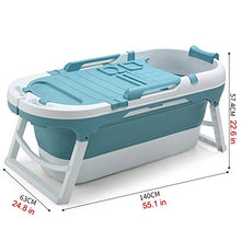 JFIOSD Vasca da Bagno Portatile Animale,Baby Vasca Pieghevole Custodia,Vasche da Bagno Freestanding Semplice Spa,Blu