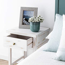 Kenay Home-Comodino bianco comodino letto camera bambini camera da letto 1 cassetto Fred, 42 x 40 x 60 cm (WxDxH)