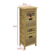 Rebecca Mobili Cassettiera, Legno, 76 x 30 x 25 cm