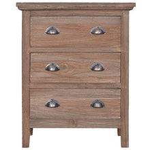 vidaXL Credenza con 3 Cassetti 60x30x75 cm in Legno Massello di Teak