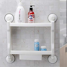 LFK Mensole Bagno Mensola da Bagno Adesiva bilaterale Bianca plastica Moderna di Alta qualità 1 Pezzo - Supporto da Muro per Bagno dell'hotel