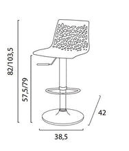 GBSHOP Sgabello elevabile Cucina/Bar Traforato