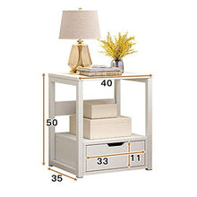 XUSHEN-HU Comodino Comodini Stand End Bed Side Comodino Set Camera da Bagagli Small White Mobile ad Angolo (Colore: Bianco, Dimensione: 35 * 40 * 50cm)