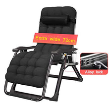 DGHJK Lettino Relax da Esterno da Giardino Sedia Sdraio Regolabile Extra Larga con Imbottitura Pieghevole per Piscina da Giardino all'aperto da Spiaggia Carico Massimo 150 kg