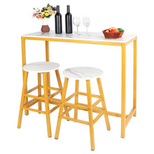 Tavolo da Bar Elegante con 2 Sgabelli Set Semplice Arredamento Moderno per La Cucina Camera da Gioco Soggiorno