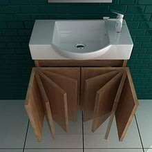 Alpenberger - Lavabo in ceramica per il bagno, larghezza 55 cm, design elegante per gli ospiti