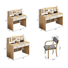 Scrivania Home Office con scrittoio con libreria, Scrivania da Studio Semplice Piccola scrivania per Computer Desktop con cassetti, Stile Moderno e Semplice, Risparmio di Spazio