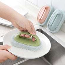 Logicstring Lavabo Vasca da Bagno Scrubber Cleaner Deck Scrub Spugna Spazzola con Manico Magic Cleaning Spazzola di Lavaggio per Cucina Bagno
