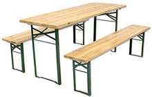 SET BIRRERIA TAVOLO + 2 PANCHE A 3 GAMBE CM. 220X80-46641
