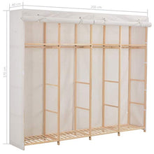 Festnight Armadio in Tessuto, Guardaroba Portatile Bianco 200x40x170 cm
