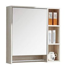 Armadietti a specchio Mobile specchio da bagno in legno massello Scatola per specchio a parete Specchio per lavabo credenza Con portasciugamani Specchi da parete ( Color : Bianca , Size : 80*13*70cm )