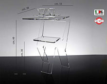 Slato Comodino da Notte dal Design Moderno in plexiglass Trasparente Oniro Grande (33 x 28 x 49 cm)