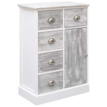 FAMIROSA Credenza con 10 Cassetti Grigia 113x30x79 cm, in Legno