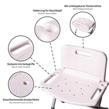 ONVAYA® sgabello da bagno 150kg | sgabello da doccia | sedile da doccia | sedia da doccia | bianco con schienale