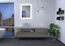 Talos - Specchio da bagno con illuminazione, 80 x 60 cm, colore: Bianco