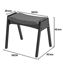 Mobili per la casa e Giardino Sgabello Imbottito con poggiapiedi con Rivestimento in Lino sfoderabile per Soggiorno/Camera da Letto/Ristorante/spogliatoio Marrone Ottomani da Cucina