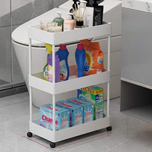 B&G Mensole, Carrelli, 3 Piani, Ultra-Sottili Scaffalature di Stoccaggio, Servizi Igienici, Bagni, Cucine E Camere da Letto,Bianca