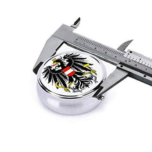 Austria - Contenitore rotondo per pillole a 3 scomparti, in metallo, per medicina e vitamina