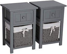 LMYTech 2 Comodini con 2 Cassetti, Comodini in Legno, Comodini, Comodini, Camera da Letto, Bagno, Soggiorno