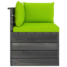 vidaXL Divano Angolare da Giardino su Pallet con Cuscini Legno di Pino