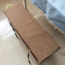 Ping bu - Cuscino per panca da esterni, con cerniera, per divano, 2 posti (marrone, 87 x 28 x 2 cm)