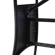 FAMIROSA Tavolo da Giardino Nero 80x80x74 cm in Polyrattan