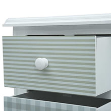vidaXL Tavolo da comodino, in MDF, 43 x 32 x 65 cm, colore: bianco e grigio