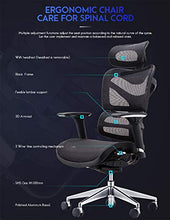 YUYTIN Sedia per Computer Sedia da Ufficio ergonomica, Ventilazione a Rete Completa, Sedia Boss, Sedia Girevole e-Sport reclinabile, Regolabile in Altezza