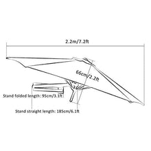 Ombrelloni Parete Verdi, Protezione Solare da Parete per Esterni e Protezione dai Raggi UV Tende da Giardino Giardino con Pali in Metallo (Size : 2.2m/7.2ft)