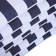 miozzi Set 6 Cuscini per Sedia Sfoderabili 100% Poliestere Bianco e Blu 42x42x5 cm