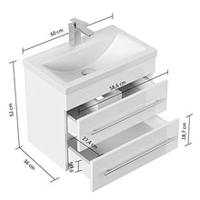 Mobile bagno Mars 600 SlimLine con specchio a LED antracite satinato