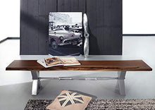 MASSIVMOEBEL24.DE Iron Label #152 Panca in Legno di Acacia - Laccato/Marrone 200x38x46