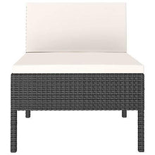 Tidyard Set 3 pz Divani da Giardino Modulaie per Esterno a 3 Posti in Polyrattan Marrone/Nero,Divano da Giardino 3 Posti,Divano da Esterno 3 Posti,Divano in Rattan,Divano Modularre,Divano Esterno - Arredi Casa
