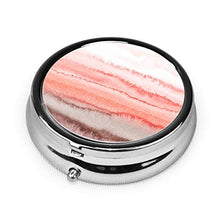 Within The Tides Coral Dawn - Contenitore rotondo per pillole a 3 scomparti, in metallo, per medicina e vitamina