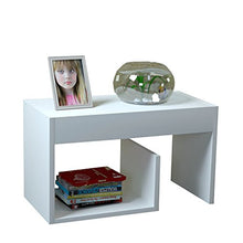 Alphamoebel Tavolini, Legno ingegnerizzato, Bianco, 35 x 29,5 x 60 cm