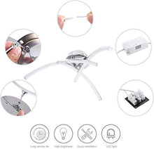 DAXGD Lampada da Soffitto LED, 21W Plafoniera a LED a superficie a forma di forcella per Camera da letto Scala Corridoio, 39CM Plafoniera LED Soffitto Luce bianca fredda 6000K