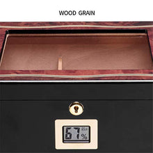 Humidor Con Igrometro Digitale - Humidor 35 Capacità Sigaro - Humidor Desktop Con Serratura E Chiave