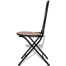 Anself Set 2 pz Sedia Bistrot con Mosaico Terracotta