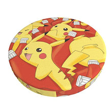 Pikachu - Coprisgabello rotondo per sedia da bar, lavabile, elastico, per sgabelli rotondi da 35,6 cm