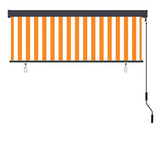 Tenda a rullo esterna 160 x 250 cm, bianco e arancione