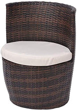 Mobili da giardino Terrazza Set di balcone Set, Piccolo Pub Set con tappetino 3 pezzi Set di balcone Set di set di mobili, Mobili da terrazza,Brown