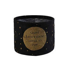 Aimili - Cesto portaoggetti pieghevole, per camera da letto, ideale per ufficio, camera da letto, armadio, armadio, 25,5 x 14 x 17,5 cm, colore: nero