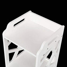 Jobolt - Armadietto da bagno a 3 ripiani con 2 ante 23 23 80 cm, colore: Bianco
