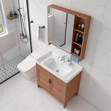 GFBVC Mobile Lavabo Pavimento in Alluminio Space Bagno Armadio per Mobile Mobile Mobile Banche da Bagno Vanity Facile da Pulire (Color : Brown, Size : 48x81x80cm)