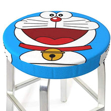 Doraemon - Coprisgabello rotondo per sedia da bar, lavabile, elastico, per sgabelli rotondi da 35,6 cm