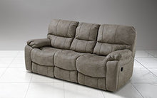 Dafnedesign.Com - Divano 3 posti con n.2 Recliner elettrici - Colore: Grigio Elefante - cm. 223 x 105 x 105h